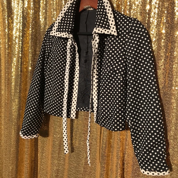 Vintage polka dot cardigan jacket size 36 - Picture 3 of 4